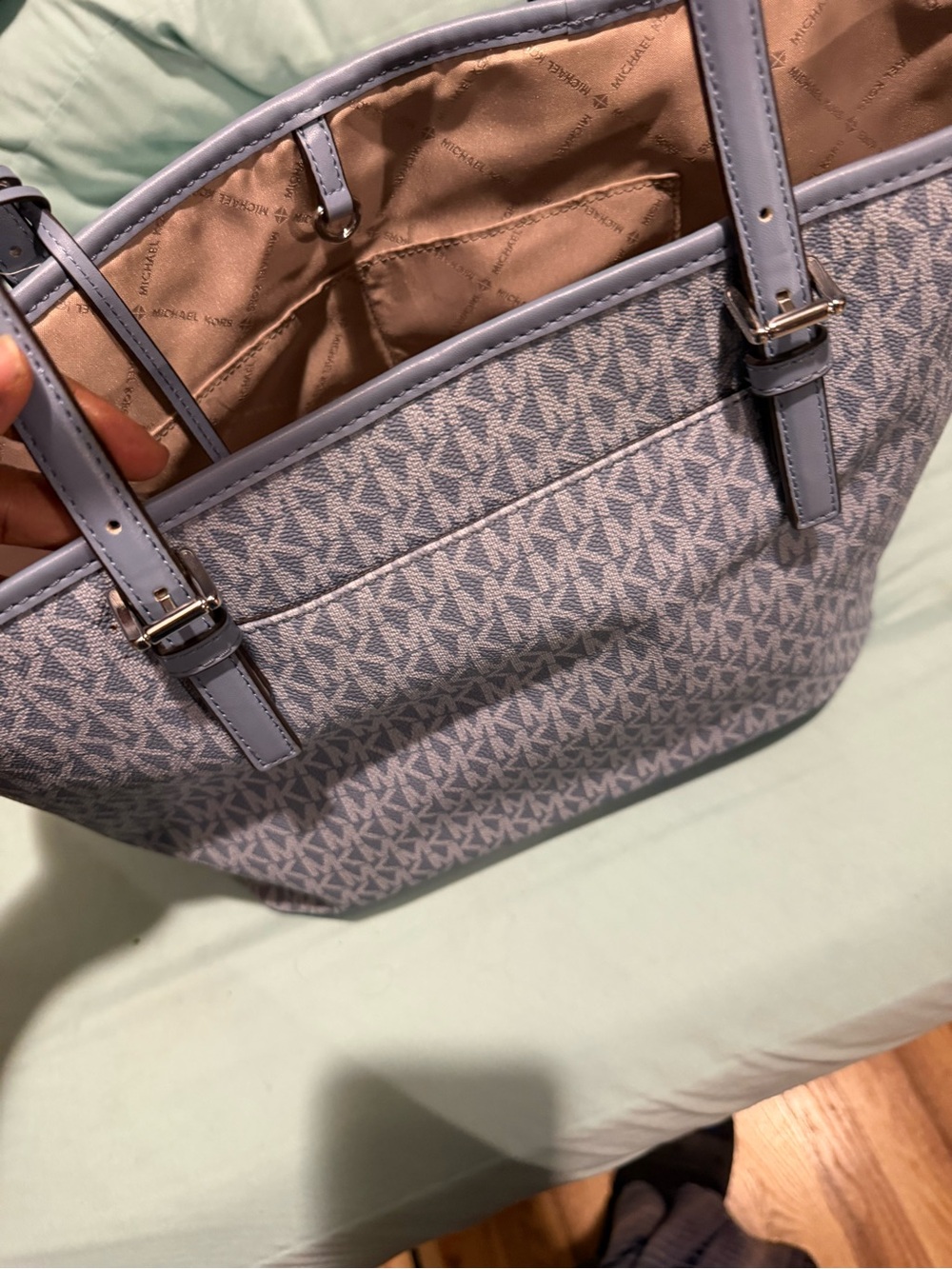 Michael Kors Pale Lavender MK Signature Tote